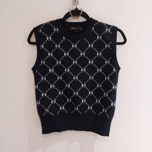 Navy Bow Sweater Vest